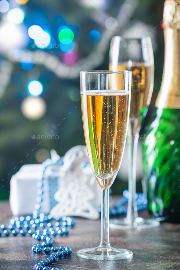 champagne glass and bottle Stock Photo by ipolly80 PhotoDune